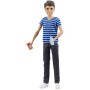 Barbie- Babysitter Uomo con Salatini Una Bambola e 5 Accessori a Tema, Multicolore, FNP43