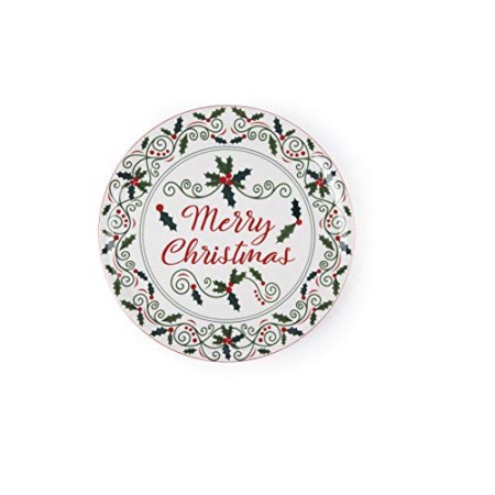 Excelsa Christmas Holly Piatto Panettone/Portata, Porcellana