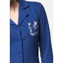 LOVABLE Cotton Interlock Set di Pigiama, Blu, L Donna