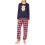 Emporio Armani Underwear Pajamas Set di Pigiama, Scozzese/Blu Marine/Check/Marine Blue, L Donna