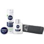 Nivea Men Gentlemans Basics, set regalo con balsamo dopobarba, schiuma da barba, crema e asciugamano, set da rasatura per uomo c
