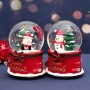 JIAHG - Carillon girevole a 360°, con illuminazione e musica per neonati, ragazzini, bambini, creativi, Babbo Natale, sfera di 