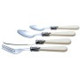 Exzact Set Posate Avorio per Panna 24 pz, Acciaio Inossidabile con Manico Dettagliato, Tradizionale, Elegante, Stile Vintage/Ant