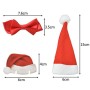 Lynlon Natale tavolo Babbo Natale cappello [10 sacchetto di posate + 10 bicchieri di vino decorazione + 2 bottiglia di vino vetr