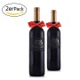 Lynlon Natale tavolo Babbo Natale cappello [10 sacchetto di posate + 10 bicchieri di vino decorazione + 2 bottiglia di vino vetr