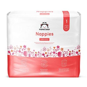 Marchio Amazon- Mama Bear Pannolini ultra-asciutto taglia 1 (2-5 kg) - con canali d'aria- 96 pannolini (2 confezioni da 48 panno