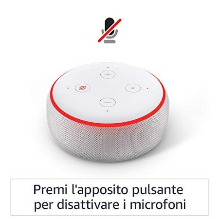 Echo Dot (3ª generazione) - Altoparlante intelligente con integrazione Alexa - Tessuto malva