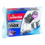 Vileda Spugna Clean & Shine Inox 3in1 Sponge, 0, Grigio, Rosa, 150 x 95 x 46