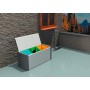 Adventa Cassapanca per la Raccolta Differenziata (Interno/Esterno), Grigio Nero, 85 x 34 x 39.5