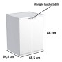 Adventa Mobile Coprilavatrice in Resina PVC (Uso Interno/Esterno), Bianco, L 68,5 x P 64,5 x h 88 cm