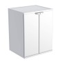 Adventa Mobile Coprilavatrice in Resina PVC (Uso Interno/Esterno), Bianco, L 68,5 x P 64,5 x h 88 cm