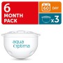 Aqua Optima FJ0550 Confezione 6 Mesi-caraffa filtrante per Acqua Oria con 3 cartucce filtri per 60 Giorni, Plastic, White, 2.8L