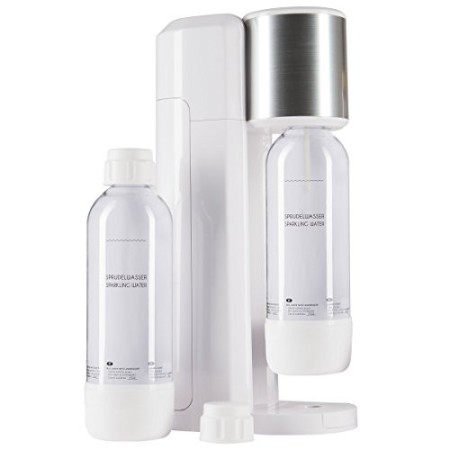 Levivo Set Gasatore d'Acqua con 2 Bottigle in PET Senza Bambola di CO², Bianco