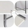 Amzdeal Mensola Microonde Forno, Stabile Scaffale da Cucina a Doppio Strato, Mensola Angolare in Metallo e Legno