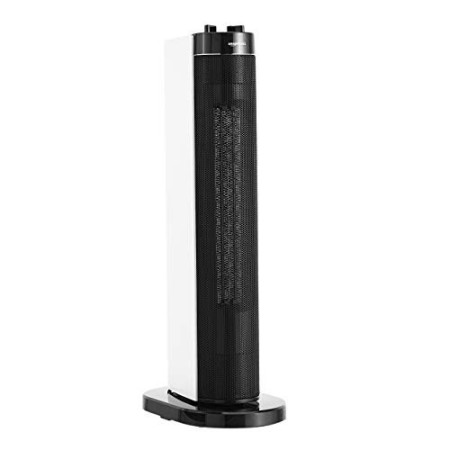 AmazonBasics - Stufetta elettrica oscillante a torre, 2 impostazioni di calore, 2000 W