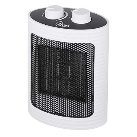 Ardes AR4P07W Annie Termoventilatore Ceramico PTC Compatto, 2 Potenze con Pannello Comandi e Maniglia Bianco