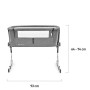 Kinderkraft Culla Neonato UNO, Lettino da Campeggio, Co-Sleeping, Leggero, Stabile, Regolabile, Accessori, Grigio
