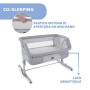 Chicco Next2Me Dream Culla Fianco Letto, 0 m+, Grigio