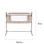 Kinderkraft Culla da Affiancare NESTE, Lettino Co-Sleeping, Regolabile in Altezza, Facile da Montare, Accessori, Grigio