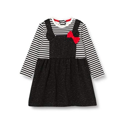 Chicco Abito Manica Lunga Vestito, Nero, 062 Bimba