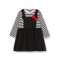 Chicco Abito Manica Lunga Vestito, Nero, 062 Bimba