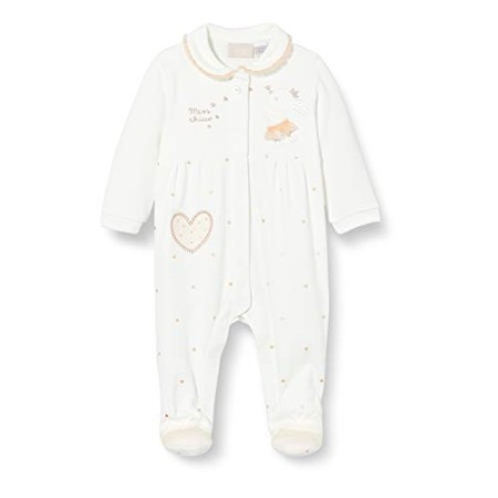 Chicco Tutina con Apertura Frontale Pigiamino per Bambino e Neonato, Bianco e Oro, 056 Bimba