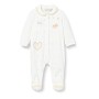 Chicco Tutina con Apertura Frontale Pigiamino per Bambino e Neonato, Bianco e Oro, 056 Bimba