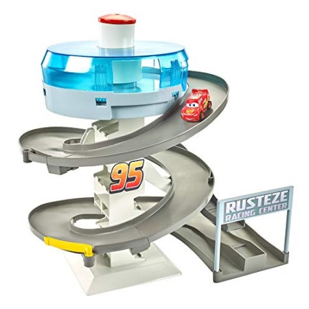 Cars 3 Playset per Mini Racers con Pista da Corsa a Spirale, Include Una Macchinina di Saetta McQueen, Giocattolo per Bambini di