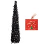 N&T NIETING - Albero di Natale artificiale, pieghevole, 1,5 m, colore: Nero