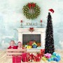 N&T NIETING - Albero di Natale artificiale, pieghevole, 1,5 m, colore: Nero