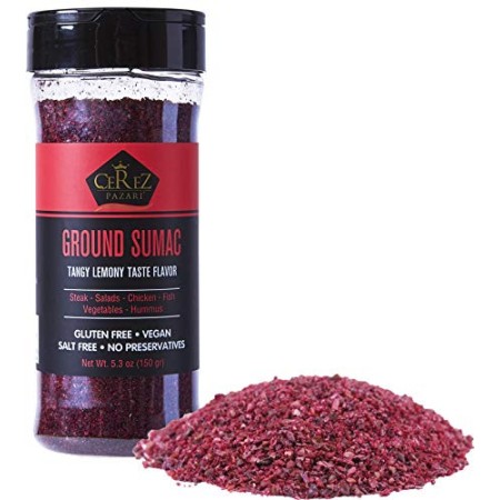 Cerez Pazari, terra in polvere naturale di sumac turco di alta qualità, sapore di limone speziato, senza sale, senza glutine, s
