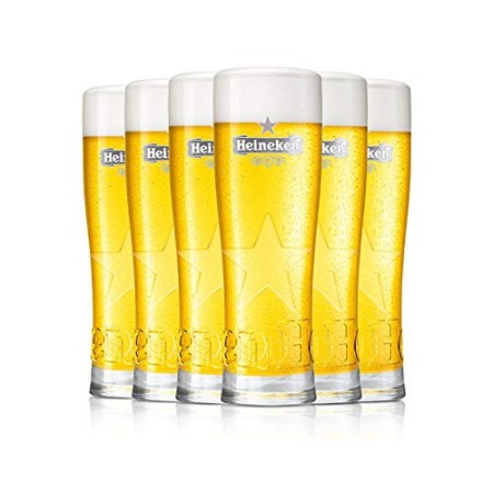 HEINEKEN | Bicchieri di Birra | 25 cl / 250 ml | Set da 6 | Bicchieri di Alta Qualità