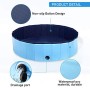 O'woda Piscina per Cani, Pieghevole, Vasca da Bagno per Cani in PVC Ecologico Resistente per Cani Piccoli, Medi E Grande (Blu, 1