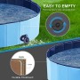 O'woda Piscina per Cani, Pieghevole, Vasca da Bagno per Cani in PVC Ecologico Resistente per Cani Piccoli, Medi E Grande (Blu, 1
