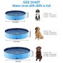 O'woda Piscina per Cani, Pieghevole, Vasca da Bagno per Cani in PVC Ecologico Resistente per Cani Piccoli, Medi E Grande (Blu, 1