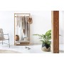 LIFA LIVING Appendiabiti con Specchio, Attaccapanni in 2 ripiani, Per scarpe e vestiti, Legno di bambù e MDF, Alto 1.65 m