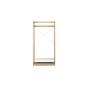 LIFA LIVING Appendiabiti con Specchio, Attaccapanni in 2 ripiani, Per scarpe e vestiti, Legno di bambù e MDF, Alto 1.65 m