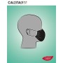 CALZITALY – PACK 5 PEZZI Fascia Protettiva Lavabile e Riutilizzabile, Tessuto Antibatterico, Protezione Naso e Bocca, Bianco, 