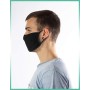 CALZITALY – PACK 5 PEZZI Fascia Protettiva Lavabile e Riutilizzabile, Tessuto Antibatterico, Protezione Naso e Bocca, Bianco, 
