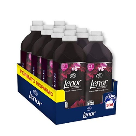 Lenor Ammorbidente Diamante & Fiori di Loto, 336 Lavaggi, Maxi Formato 8 x 42 Lavaggi