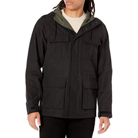 Amazon Essentials Giacca Parka Leggera da Montagna. Cotton-Lightweight-Jackets, Nero, US M (EU M)