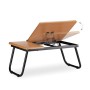 Relaxdays 10021563 Tavolo Porta Pc Inclinabile Supporto Notebook in Legno Vassoio da Letto HxLxP: 23,5 x 56,3 x 31,6 cm Beige