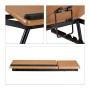 Relaxdays 10021563 Tavolo Porta Pc Inclinabile Supporto Notebook in Legno Vassoio da Letto HxLxP: 23,5 x 56,3 x 31,6 cm Beige
