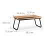 Relaxdays 10021563 Tavolo Porta Pc Inclinabile Supporto Notebook in Legno Vassoio da Letto HxLxP: 23,5 x 56,3 x 31,6 cm Beige