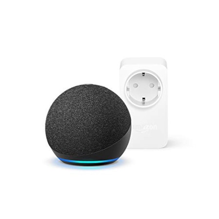 Nuovo Echo Dot (4ª generazione) - Antracite + Amazon Smart Plug (presa intelligente con connettività Wi-Fi), compatibile con A