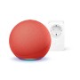 Nuovo Echo (4ª generazione), PRODUCT(RED) + Amazon Smart Plug (presa intelligente con connettività Wi-Fi), compatibile con Ale
