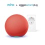 Nuovo Echo (4ª generazione), PRODUCT(RED) + Amazon Smart Plug (presa intelligente con connettività Wi-Fi), compatibile con Ale