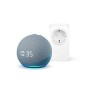 Nuovo Echo Dot (4ª generazione) con orologio - Ceruleo + Amazon Smart Plug (presa intelligente con connettività Wi-Fi), compat