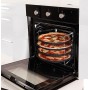 Guardini Pizza&Mania, Set 4 Tegami Pizza Ø32cm+1 Griglia Porta Tegami, Acciaio con rivestimento antiaderente, Colore nero