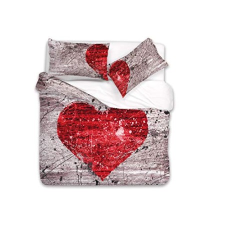 Gabel Cupido Completo Copripiumino Matrimoniale, Fuoco, 250 x 205 cm